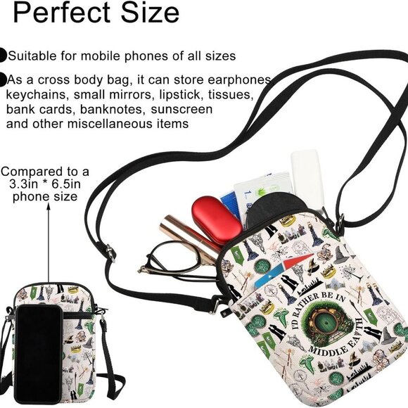 Waterproof Canvas Crossbody Bag with Adjustable Strap for Movie Fans - Picture 4 of 7